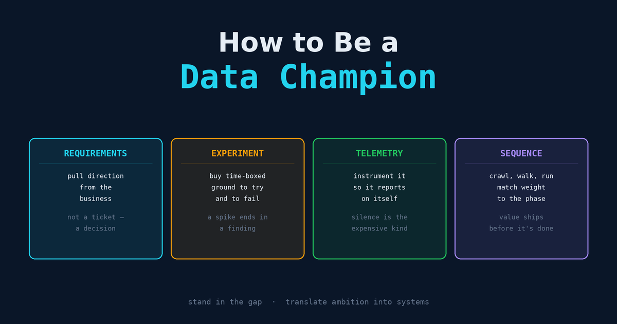 How to Be a Data Champion