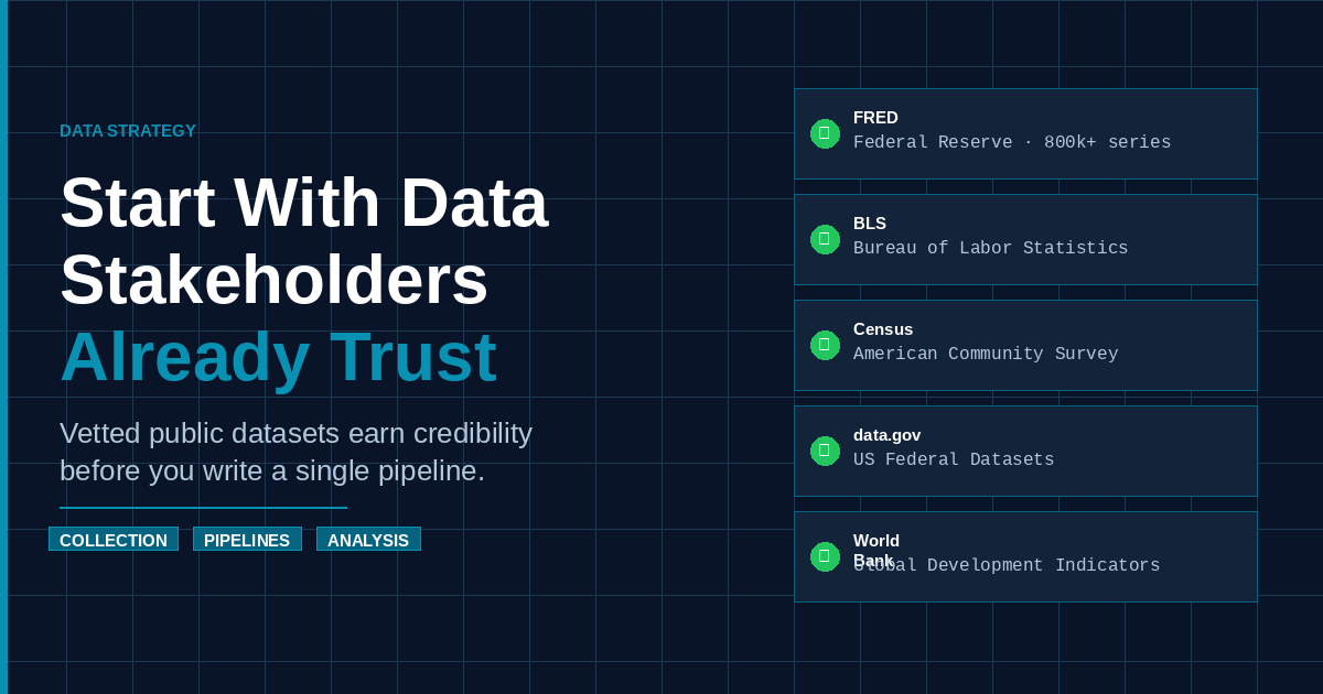 Start With Data Stakeholders Already Trust